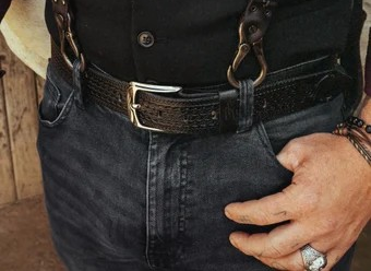 Ulfstag Leather Signature Pattern Belt