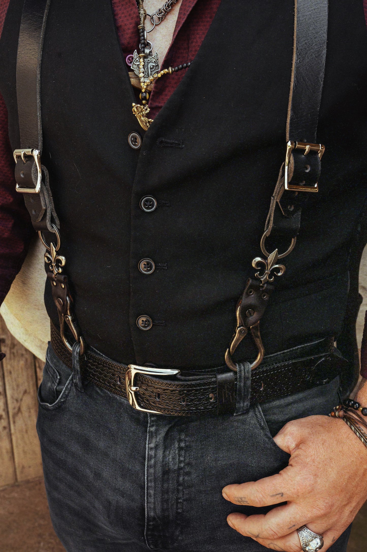 Ulfstag Leather Signature Pattern Belt