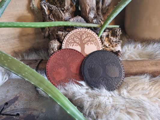 Yggdrasil Nordic Pagan Handmade Leather Patch
